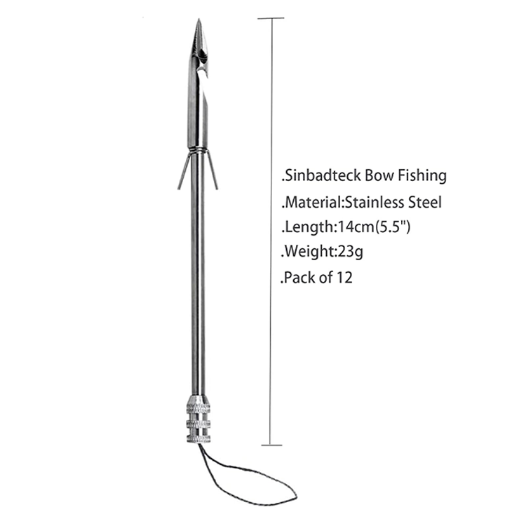 Pack de 10 Dardos de Pesca em Aço Inoxidável