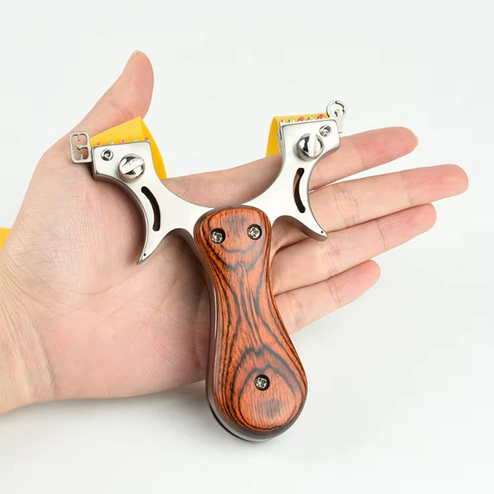 Feather-Wooden Handle Shooting & Hunting Slingshot