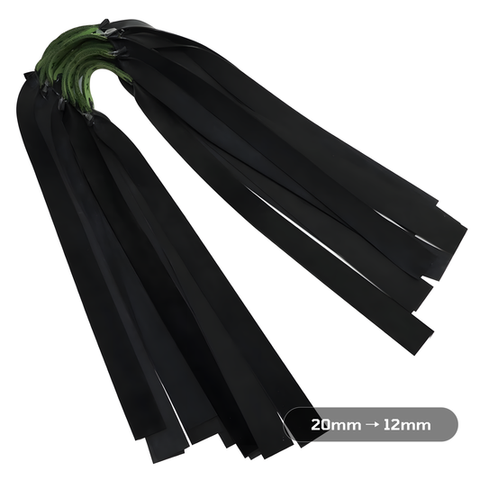 10er-Pack flache Premium-Slingshot-Bänder – Präzisionsverjüngung (20 mm → 12 mm)