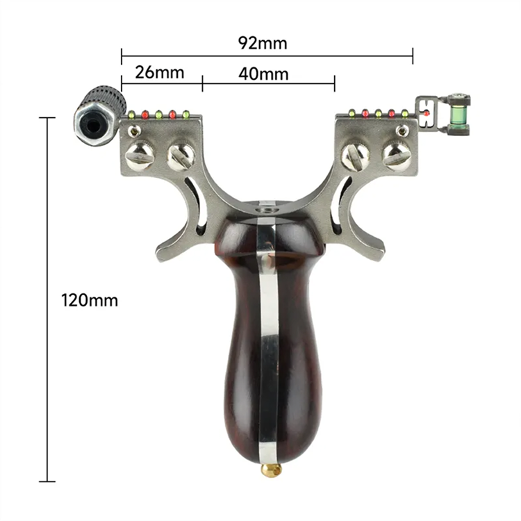 Stainless Steel Wooden Handle Laser Hunting Slingshot II: Precision Redefined