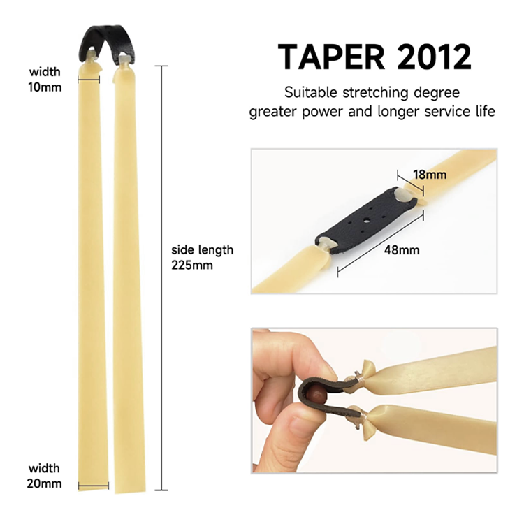 Confezione da 10 fasce per fionda da caccia piatte a tiro corto: migliora la tua fionda per una precisione all&#39;aperto