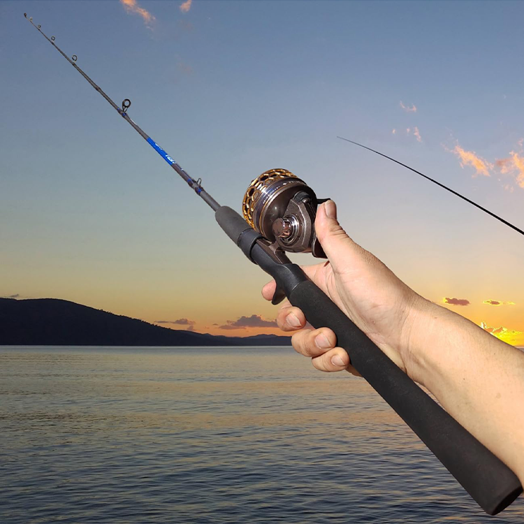 Carrete de pesca con tirachinas de alto rendimiento