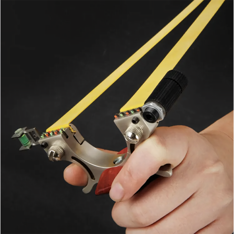 Stainless Steel Wooden Handle Laser Slingshot