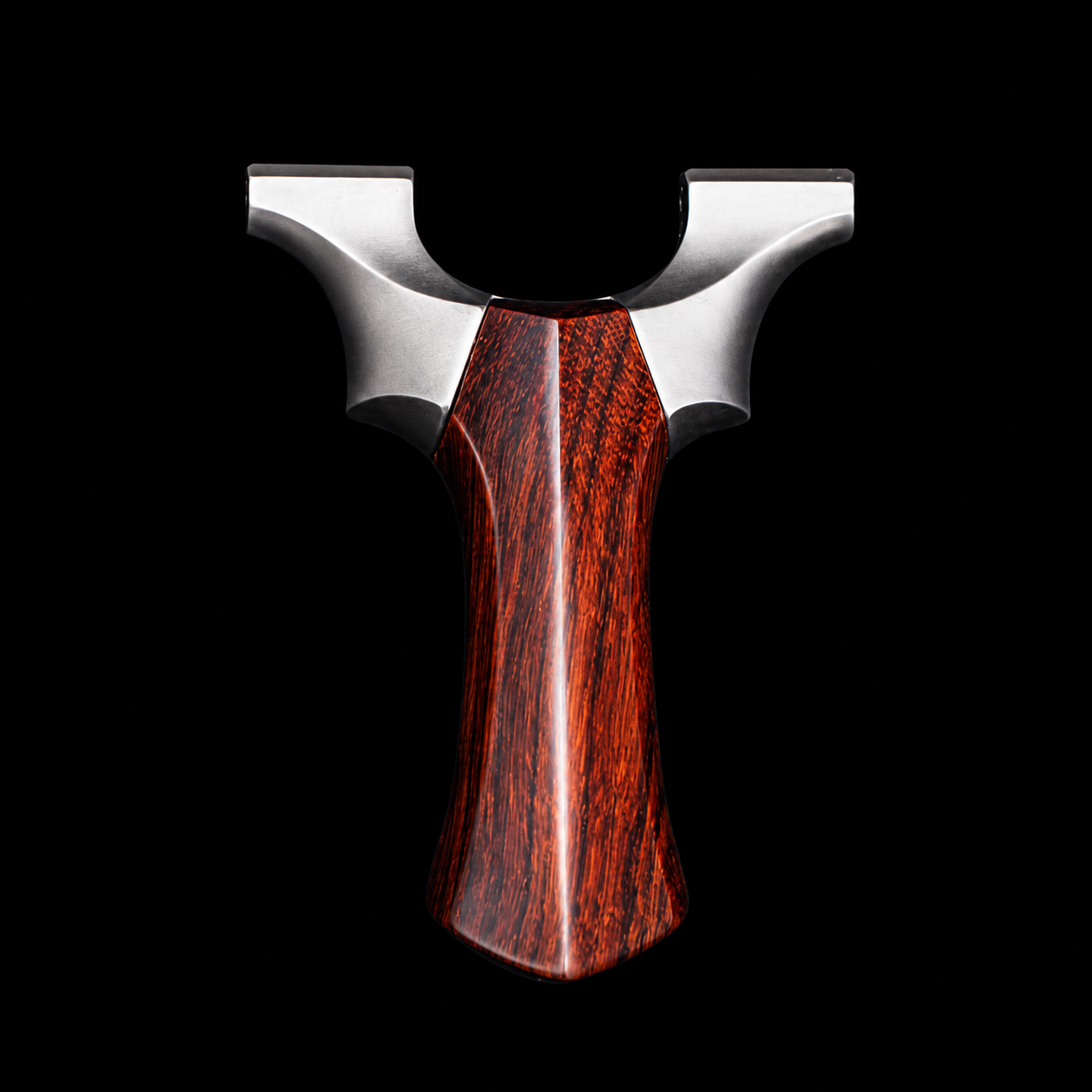 Glide - Stainless Steel & Rosewood Hunting Slingshot: Quick-Detach Bands