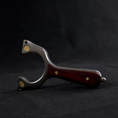 Tirachinas Tiger con mango ergonómico de madera para tiro y caza
